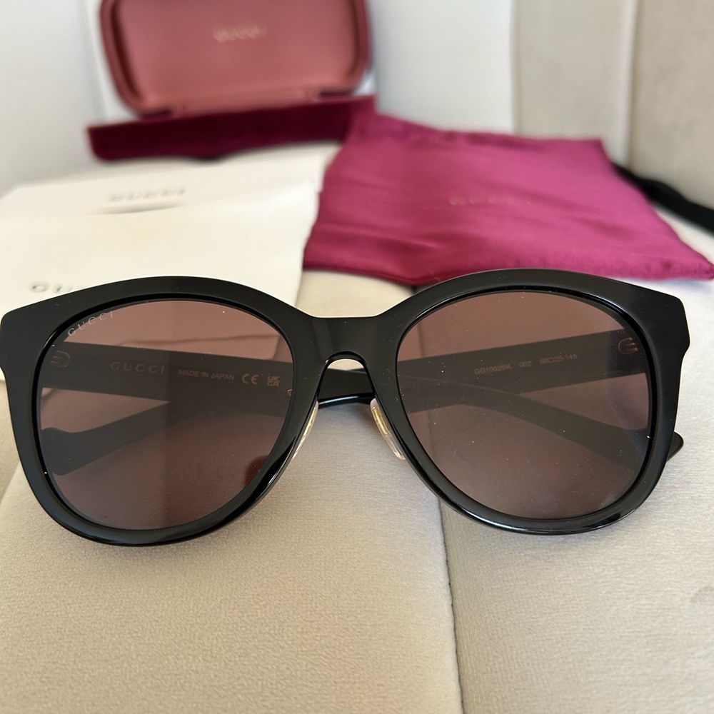 Gucci Black Sunglasses with Brown Lenses